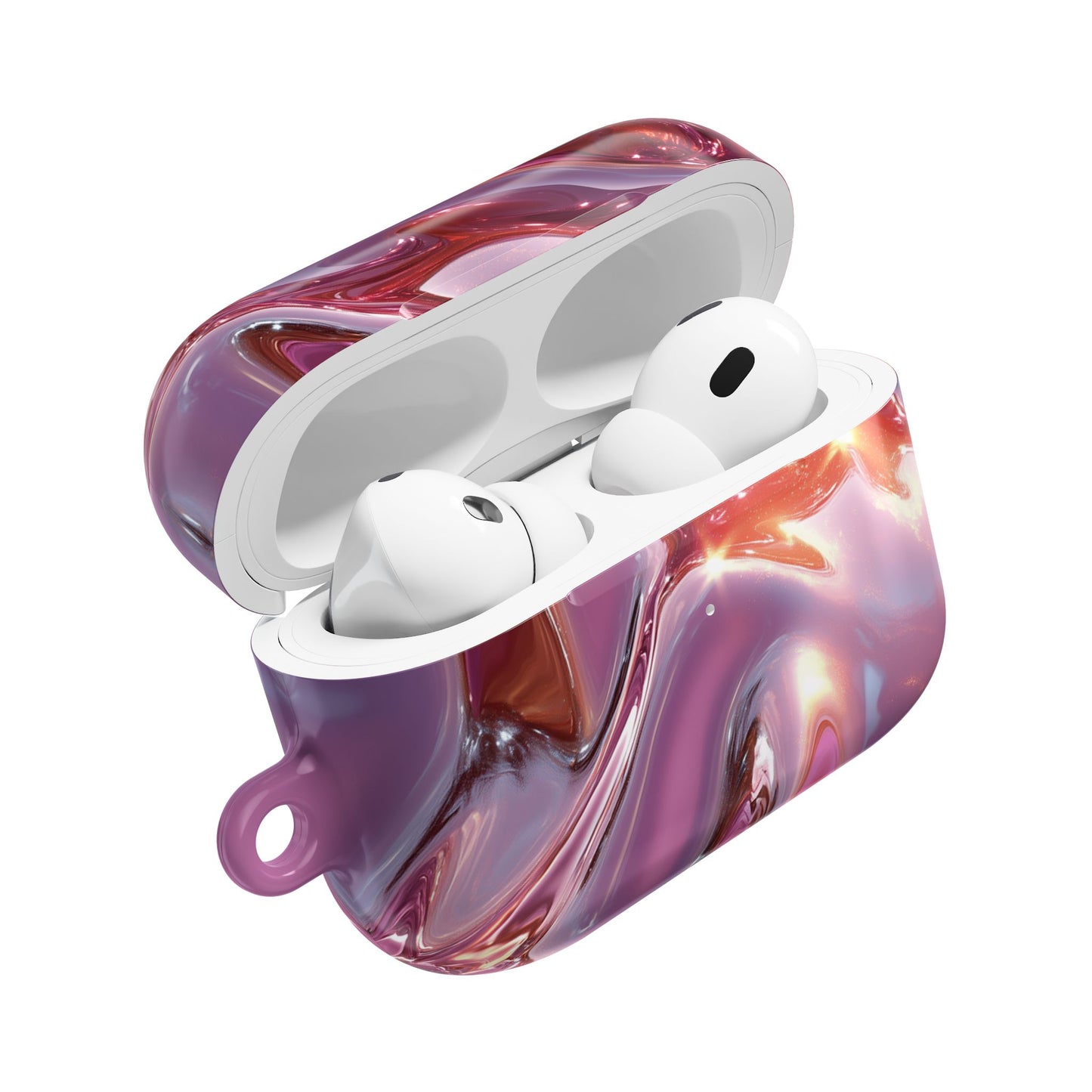 Pink Metallic Wave AirPod Case