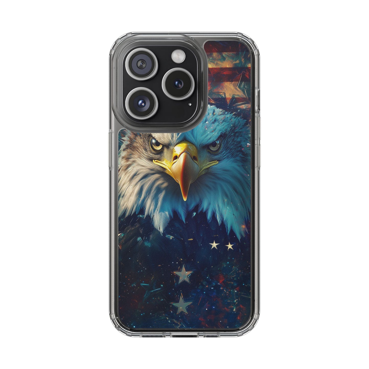 USA Eagle Design Clear Phone Case - Patriotic and Stylish