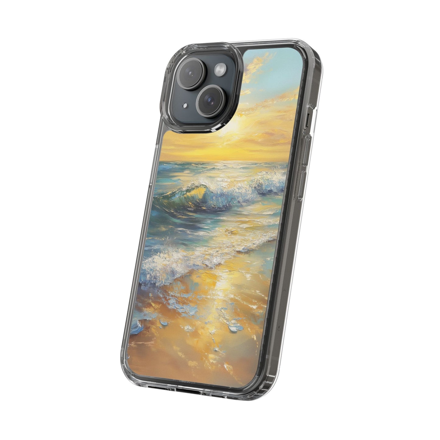 Ocean Sunset Clear iPhone Case – Radiant Coastal Glow with Vibrant Horizon Hues