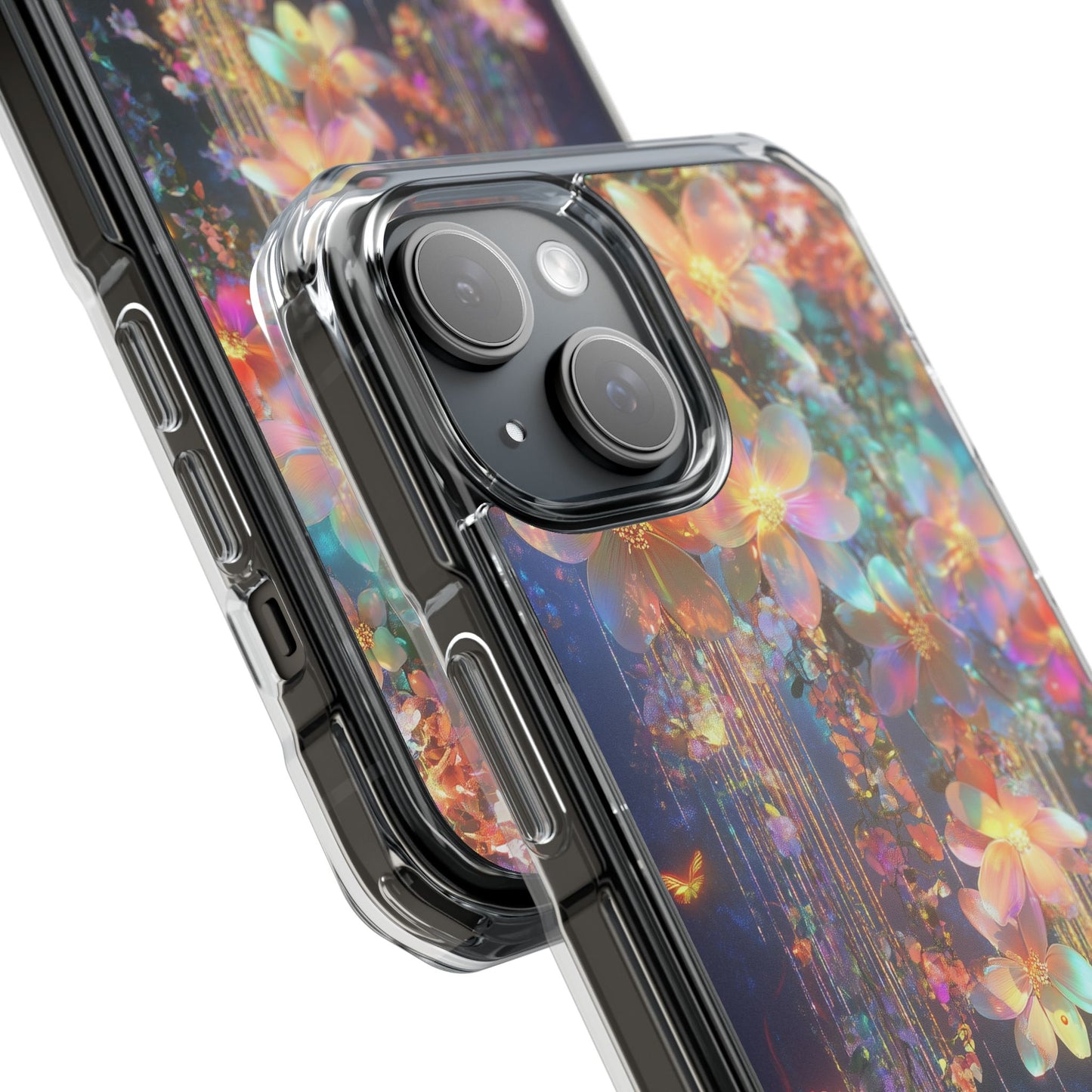 Magnetic Clear Impact Botanical iPhone Case