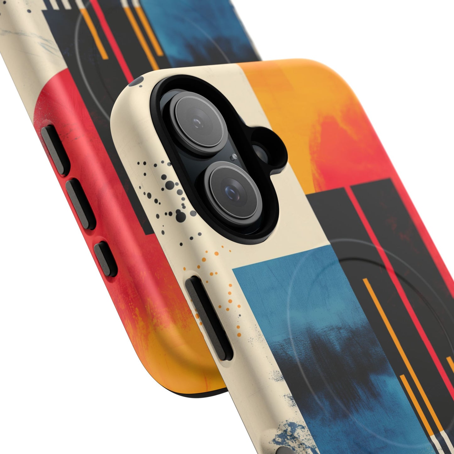 Abstract Tough Magnetic Phone Case - Colorful Geometric Design
