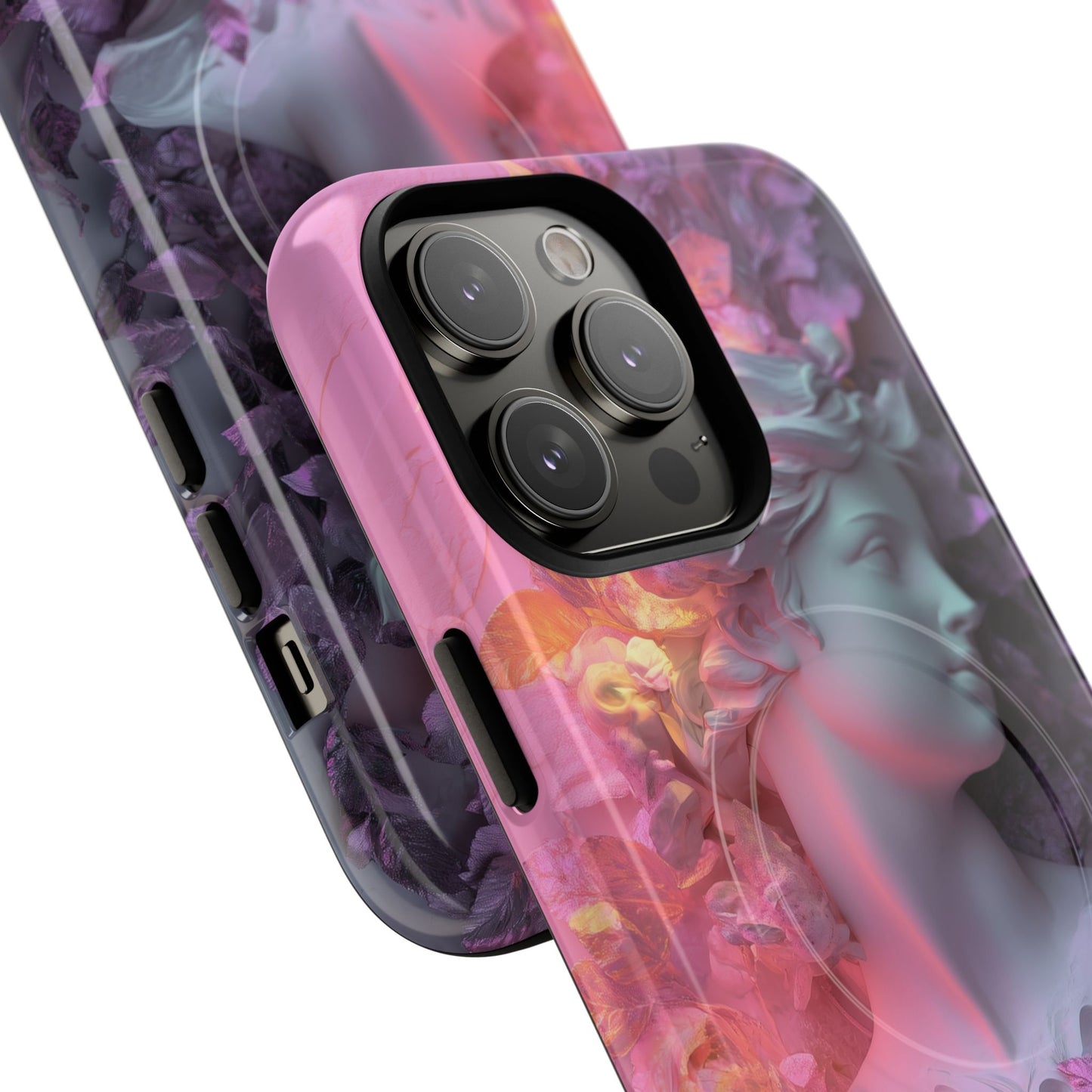 Artistic Tough Magnetic iPhone Case - Floral Goddess Design
