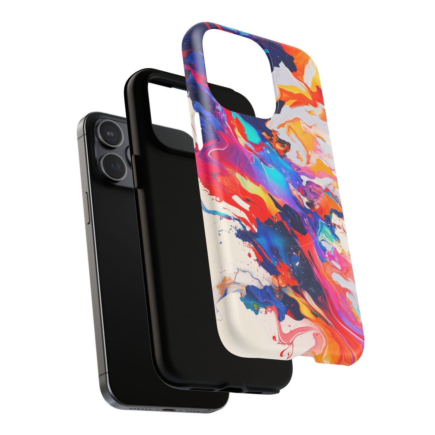 Vibrant Tough Magnetic Case - Color Splash Design for iPhone