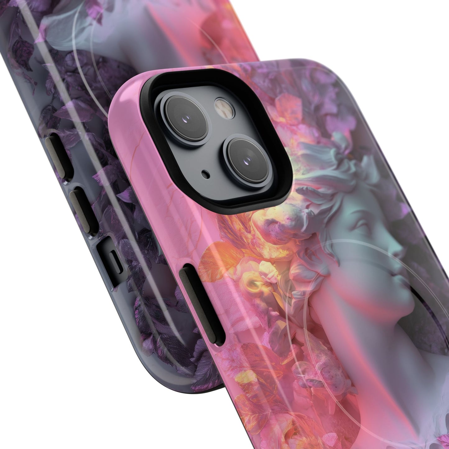 Artistic Tough Magnetic iPhone Case - Floral Goddess Design