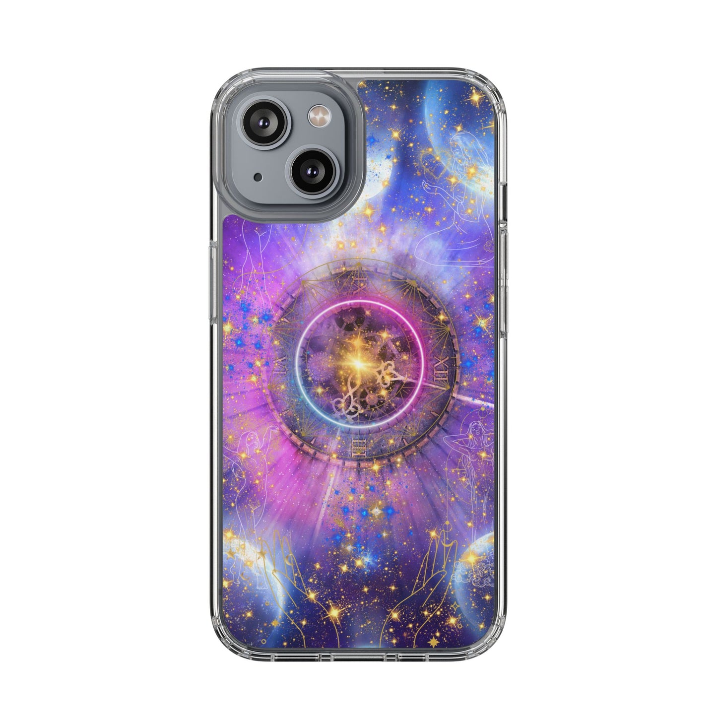 Stardust Dreams Clear iPhone Case – Magical Galaxy Art for Astrology Lovers