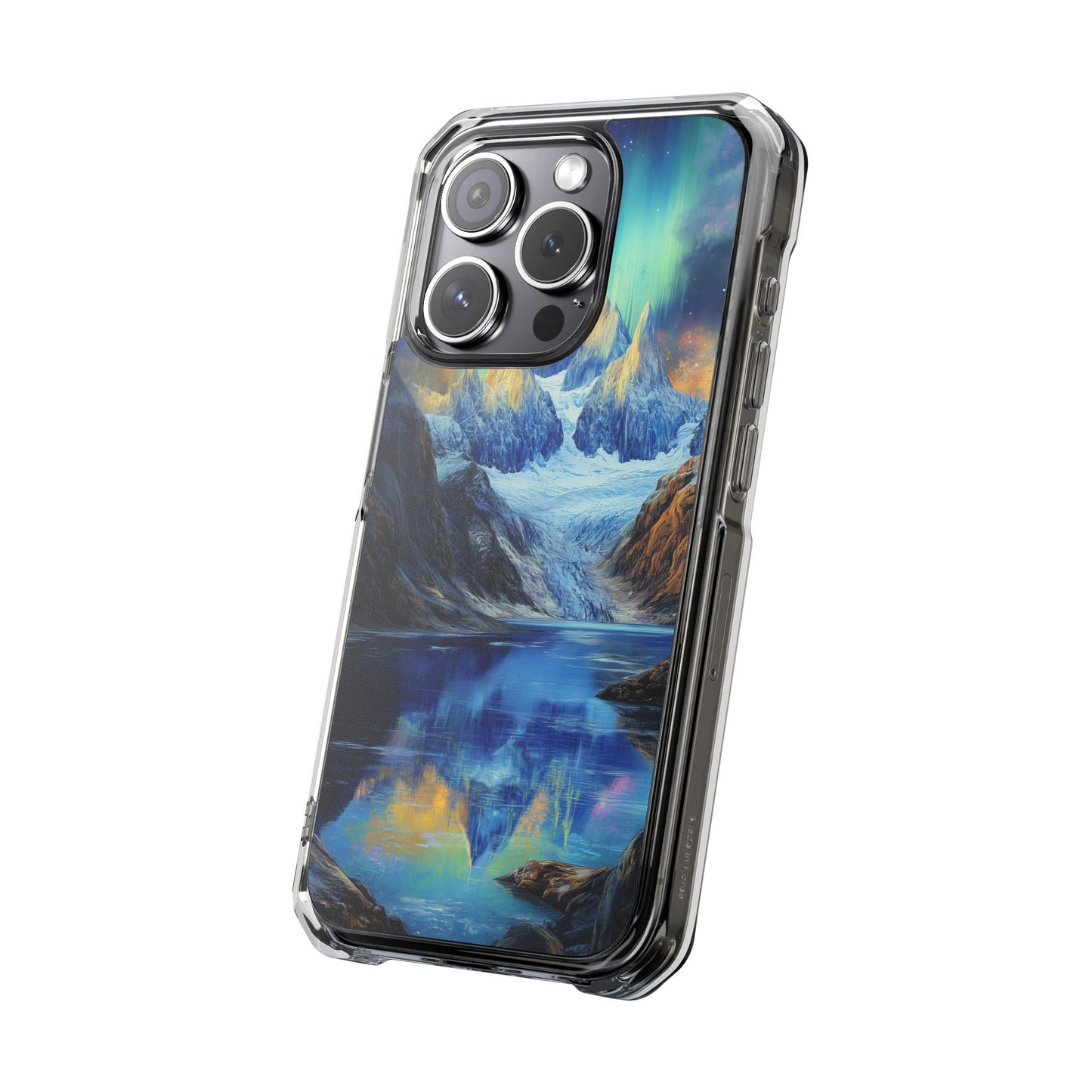 Glacial Majesty Oil Painting Magnetic Clear Impact iPhone Case