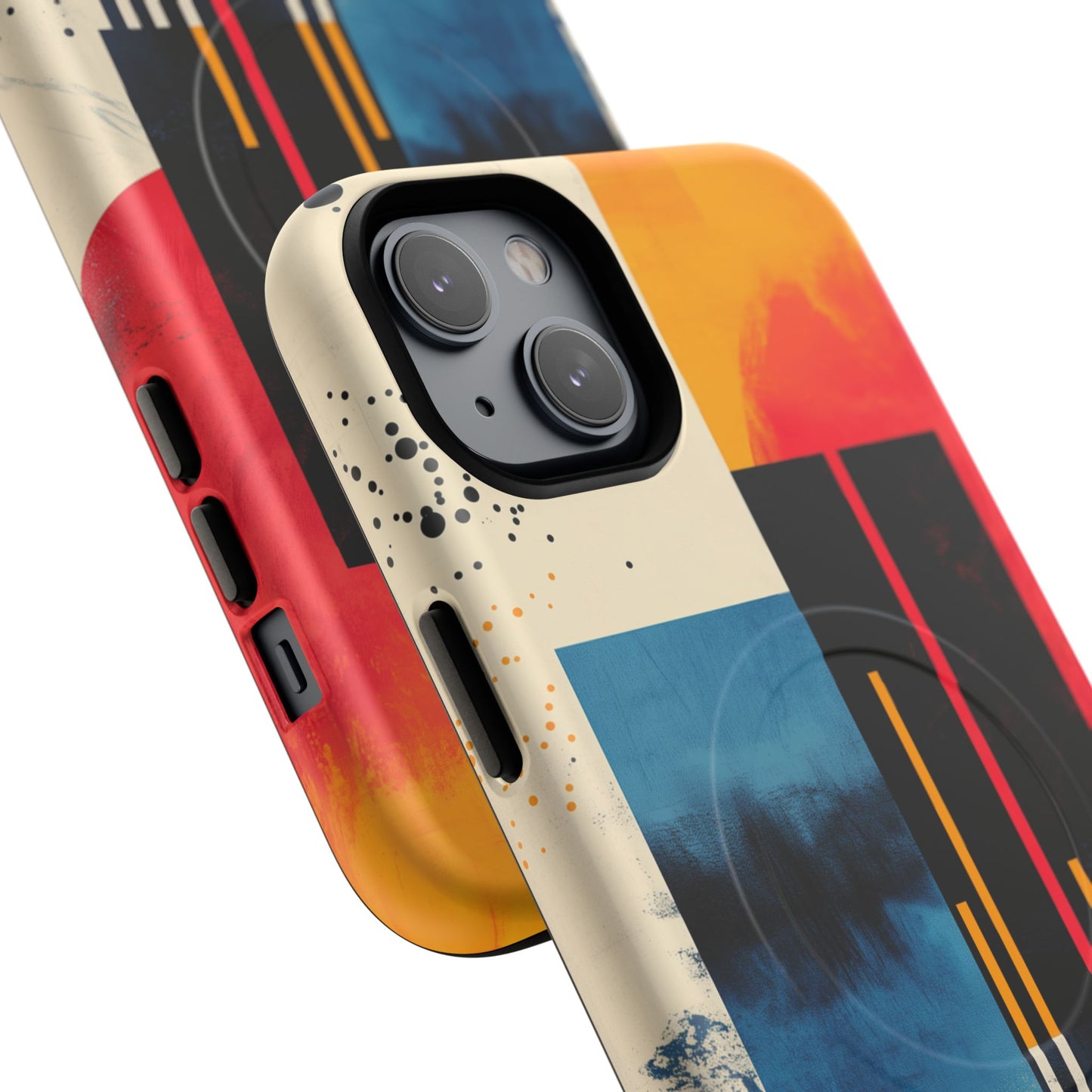 Abstract Tough Magnetic Phone Case - Colorful Geometric Design