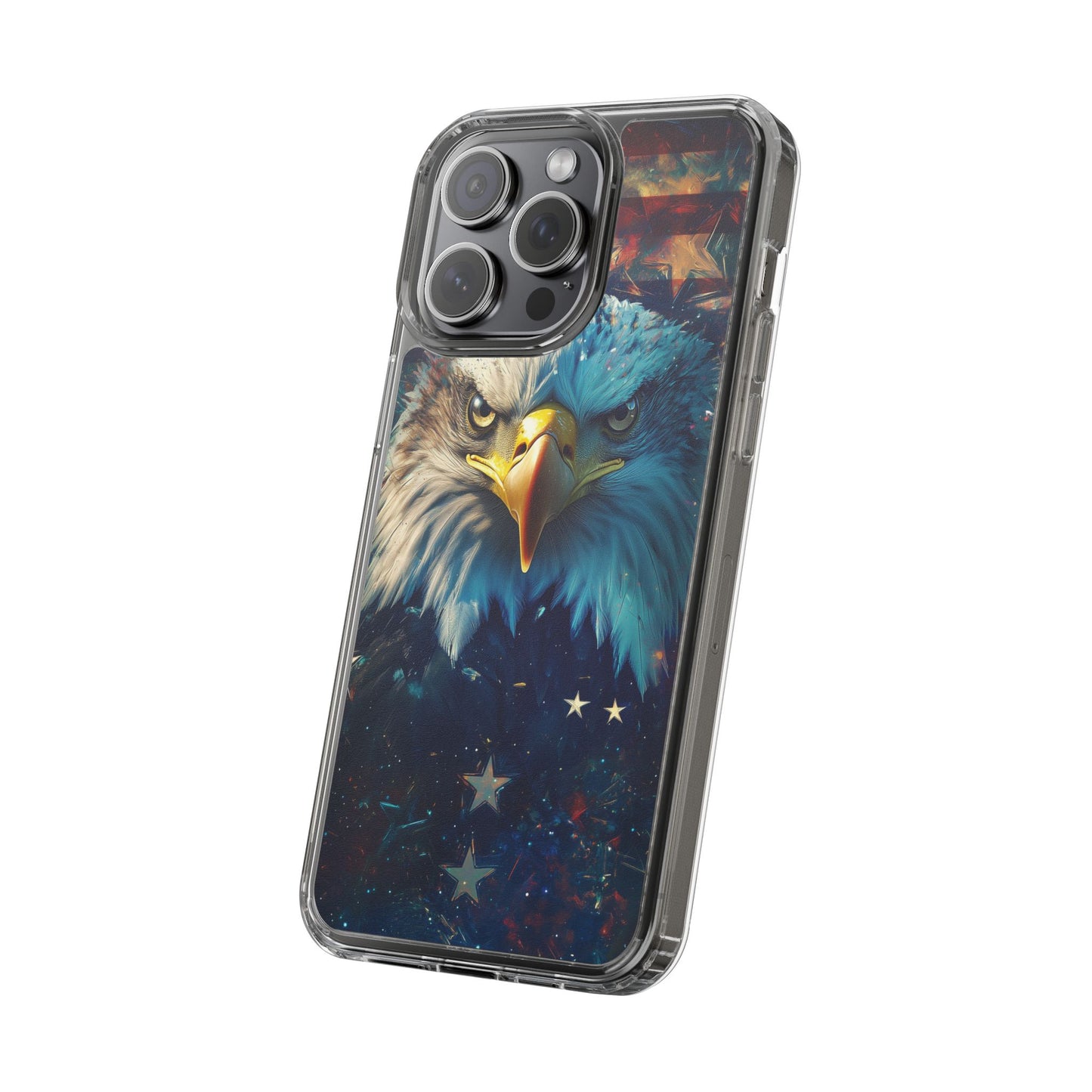 USA Eagle Design Clear Phone Case - Patriotic and Stylish