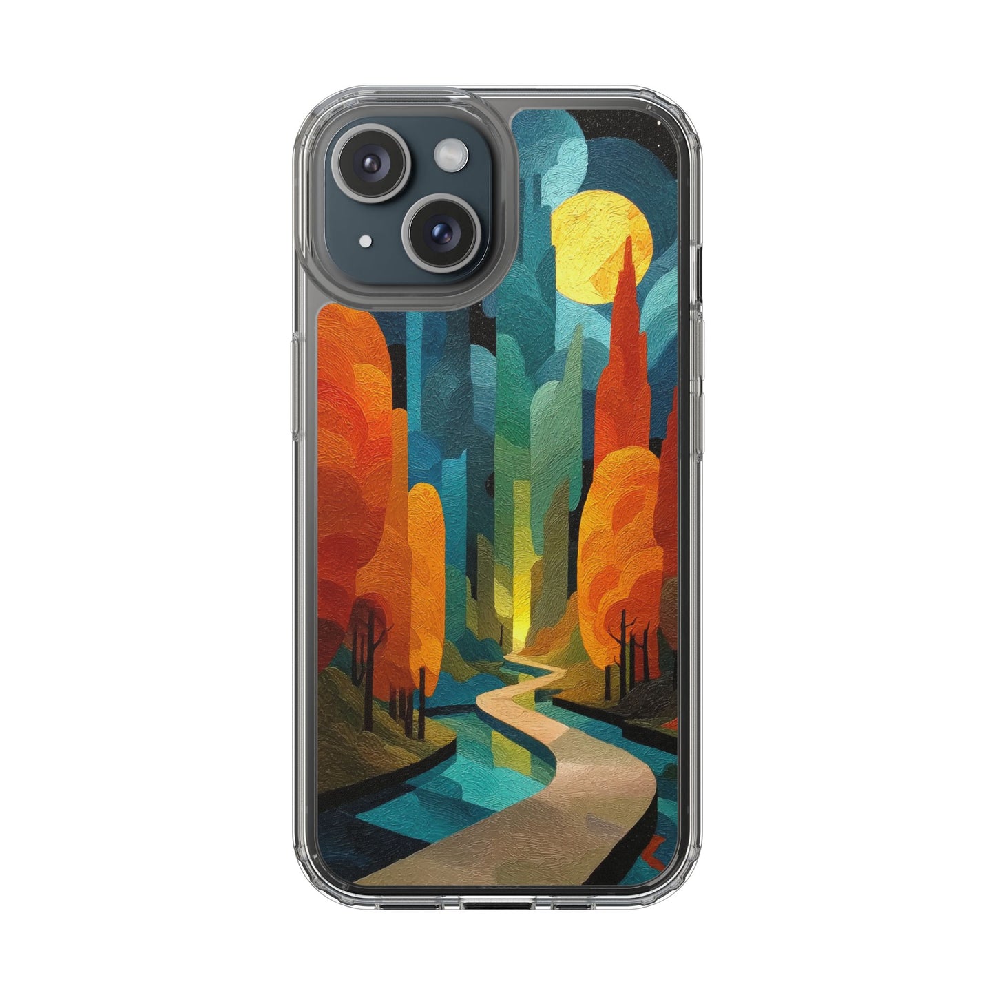Vibrant Deep Art Landscape Phone Case - Clear Protective Cover for Nature Lovers