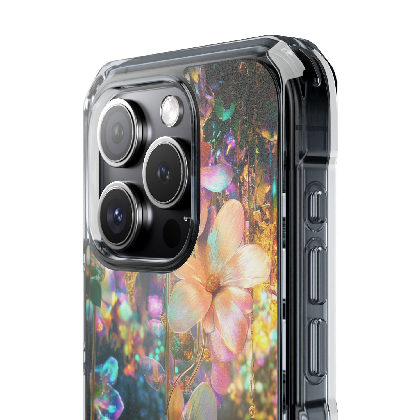 Floral Glow Magnetic Clear Impact iPhone Case