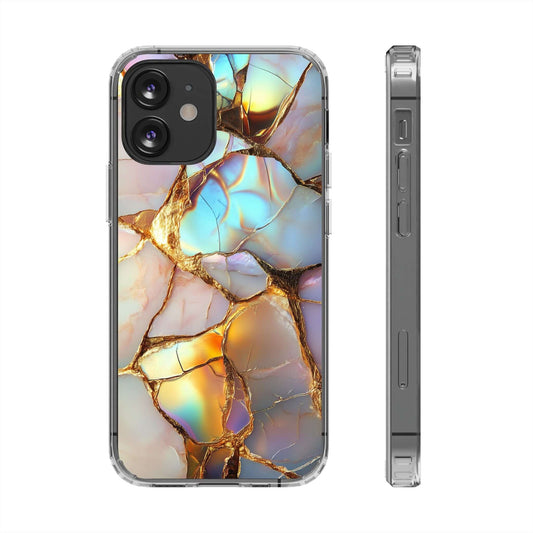 Elegant Iridescent Gold Marble iPhone Case