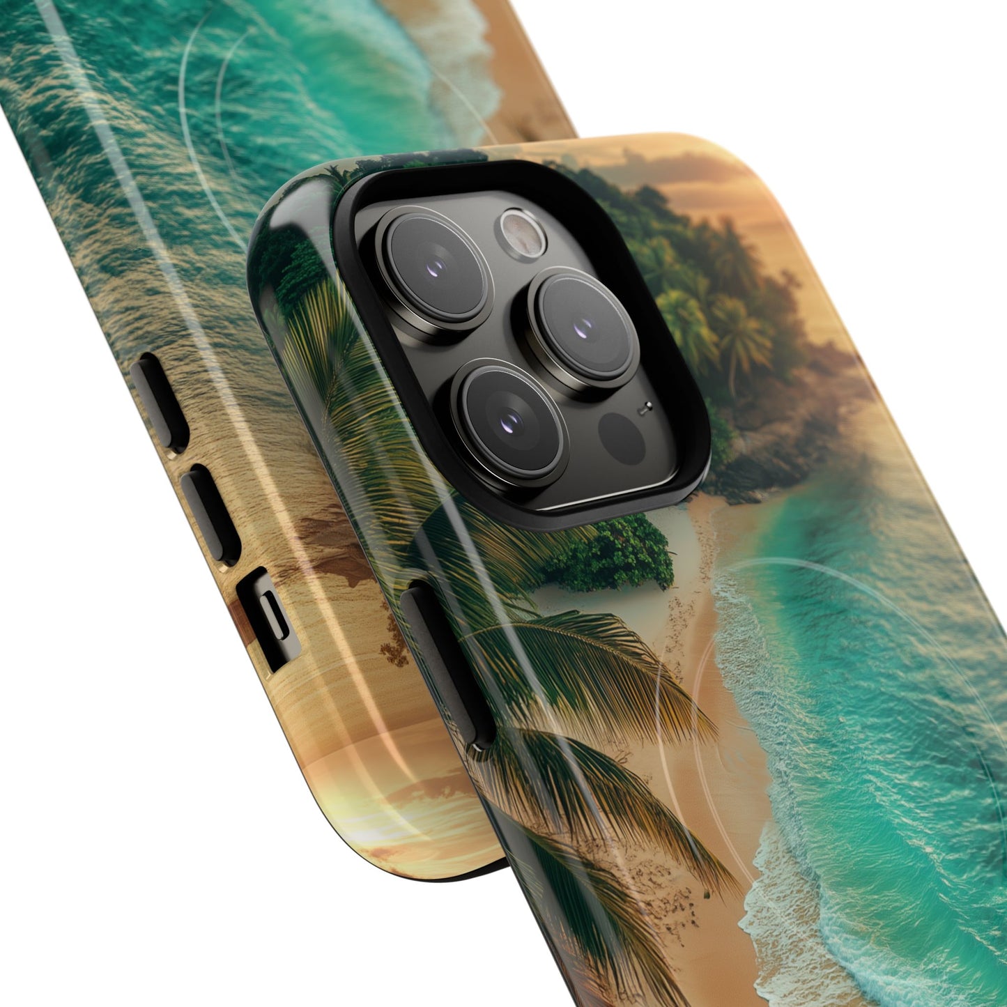 Tropical Beach Tough Magnetic Phone Case - Stylish Protection for Outdoor Lovers