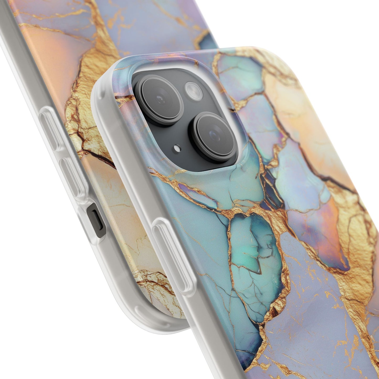 Iridescent Gold Cracks Flexi iPhone Case