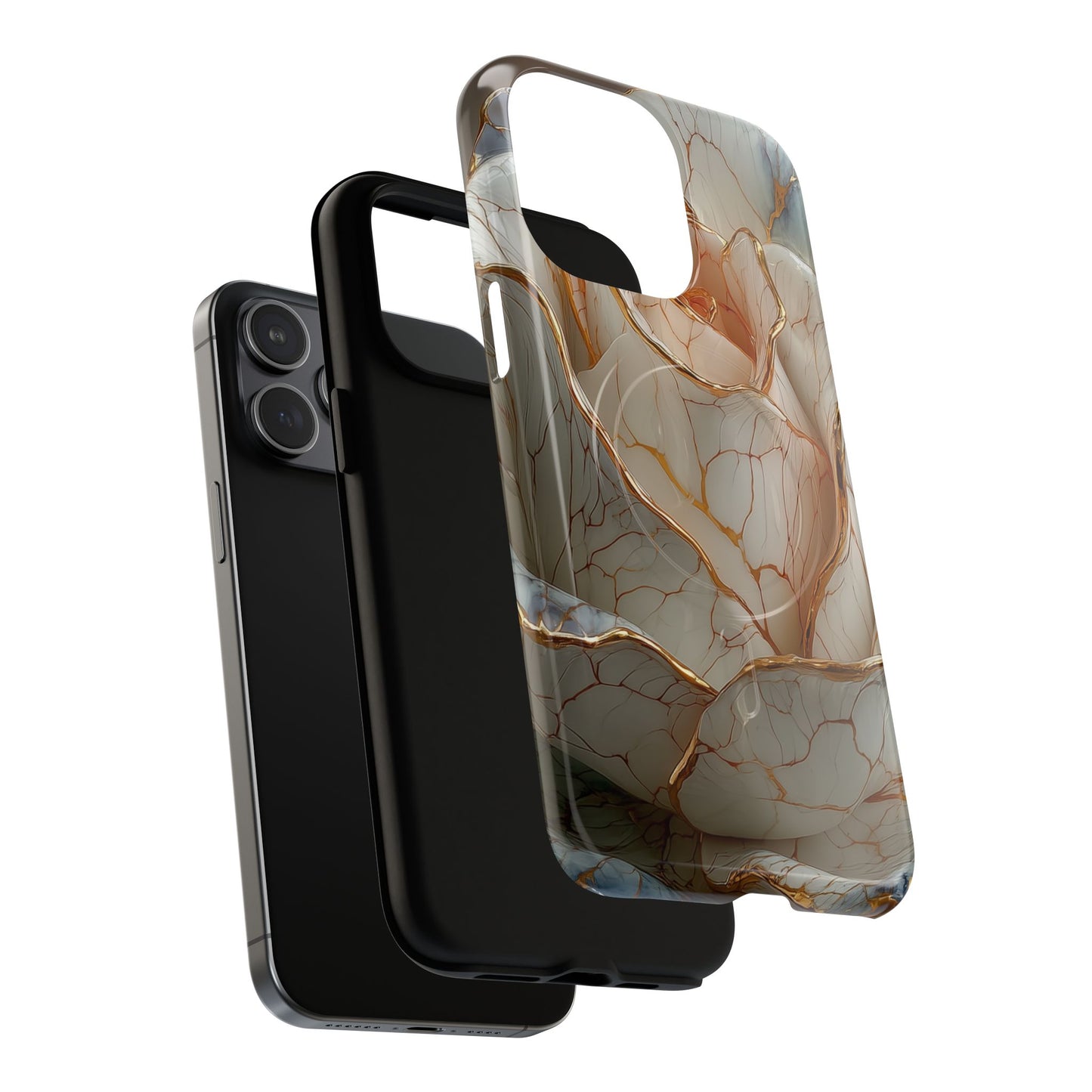 Elegant Rose iPhone Case - Tough Magnetic Design for Stylish Protection
