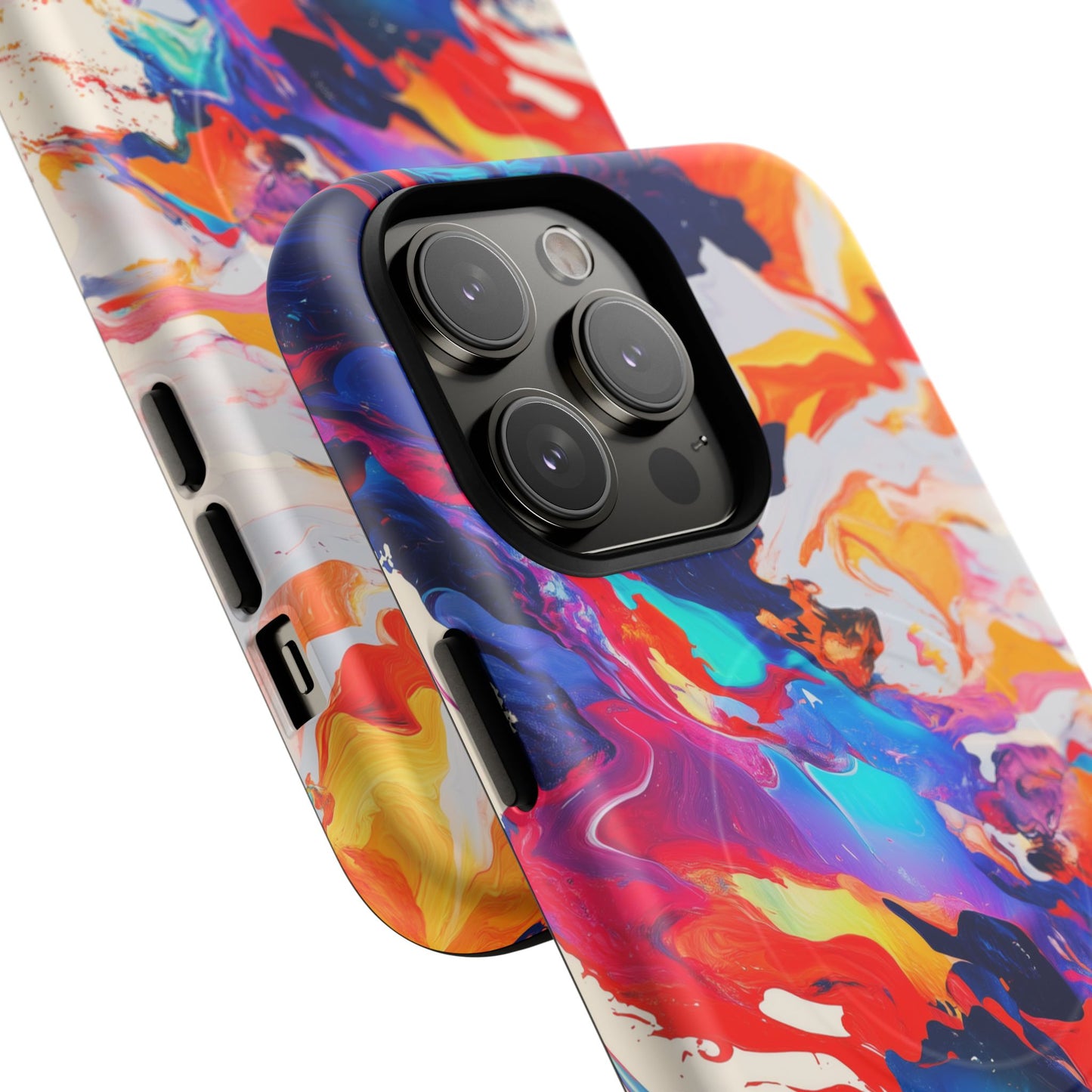 Vibrant Tough Magnetic Case - Color Splash Design for iPhone