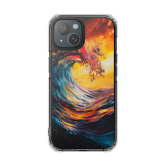 Radiant Sunset Swell Magnetic Clear iPhone Case