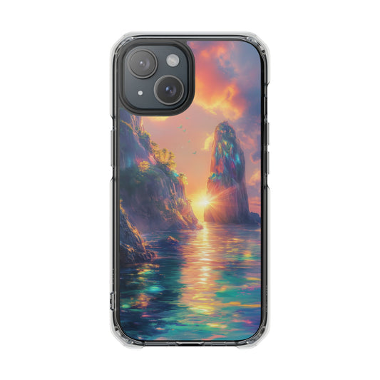 Iridescent Island Wave Magnetic Clear iPhone Case