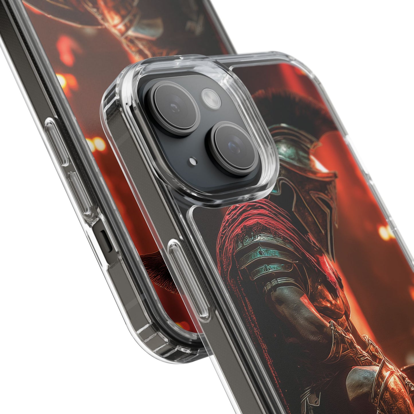 Leonidas Edition Spartan Warrior iPhone Case – Rugged Clear Protection with Bold Battle Inspired Design