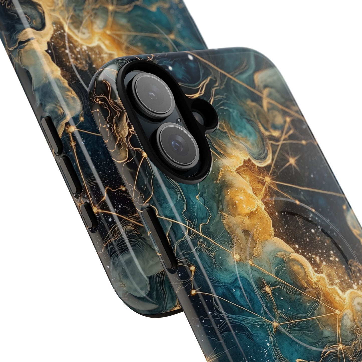 Cosmic Tough Magnetic iPhone Case - Nebula Design, Durable Protection