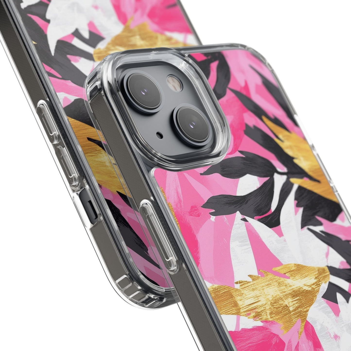 Floral Clear iPhone Case - Stylish Protection with Colorful Design