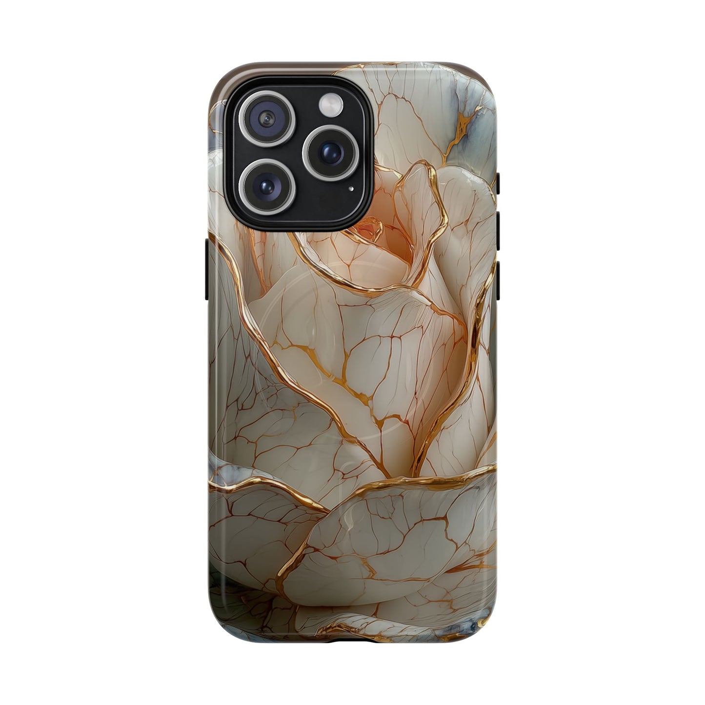 Elegant Rose iPhone Case - Tough Magnetic Design for Stylish Protection