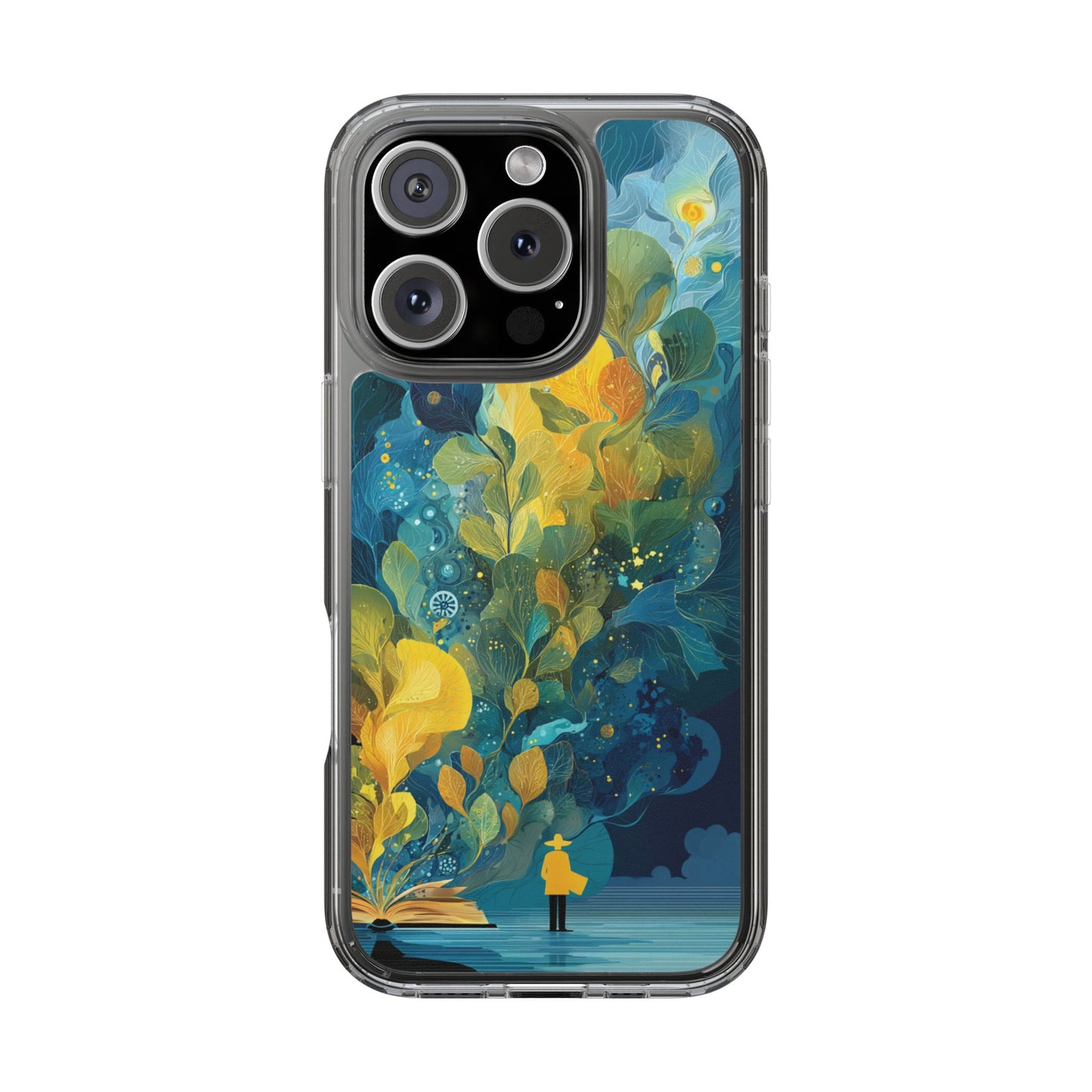 Artistic Reader Clear Phone Case - Design for Creative Souls