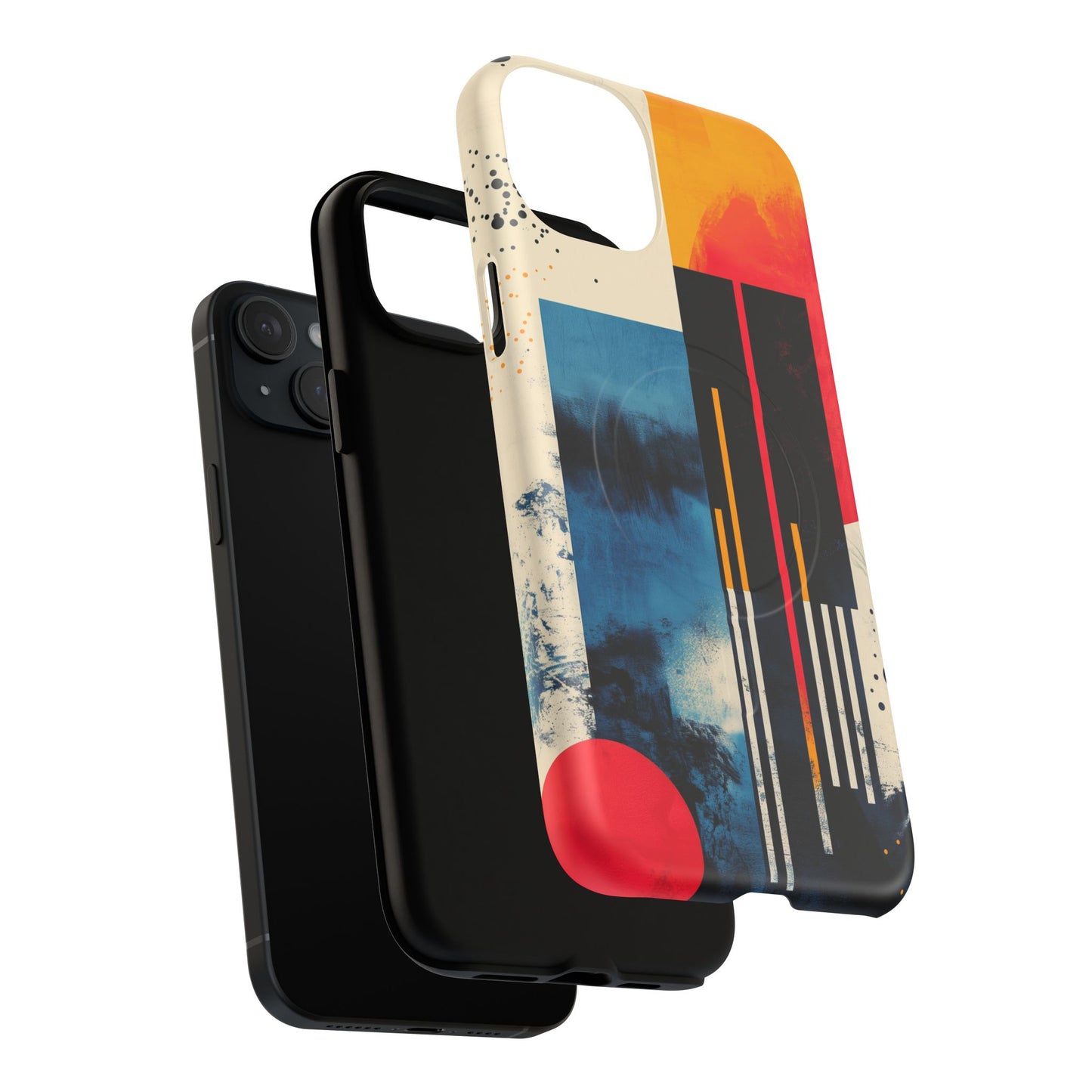 Abstract Tough Magnetic Phone Case - Colorful Geometric Design
