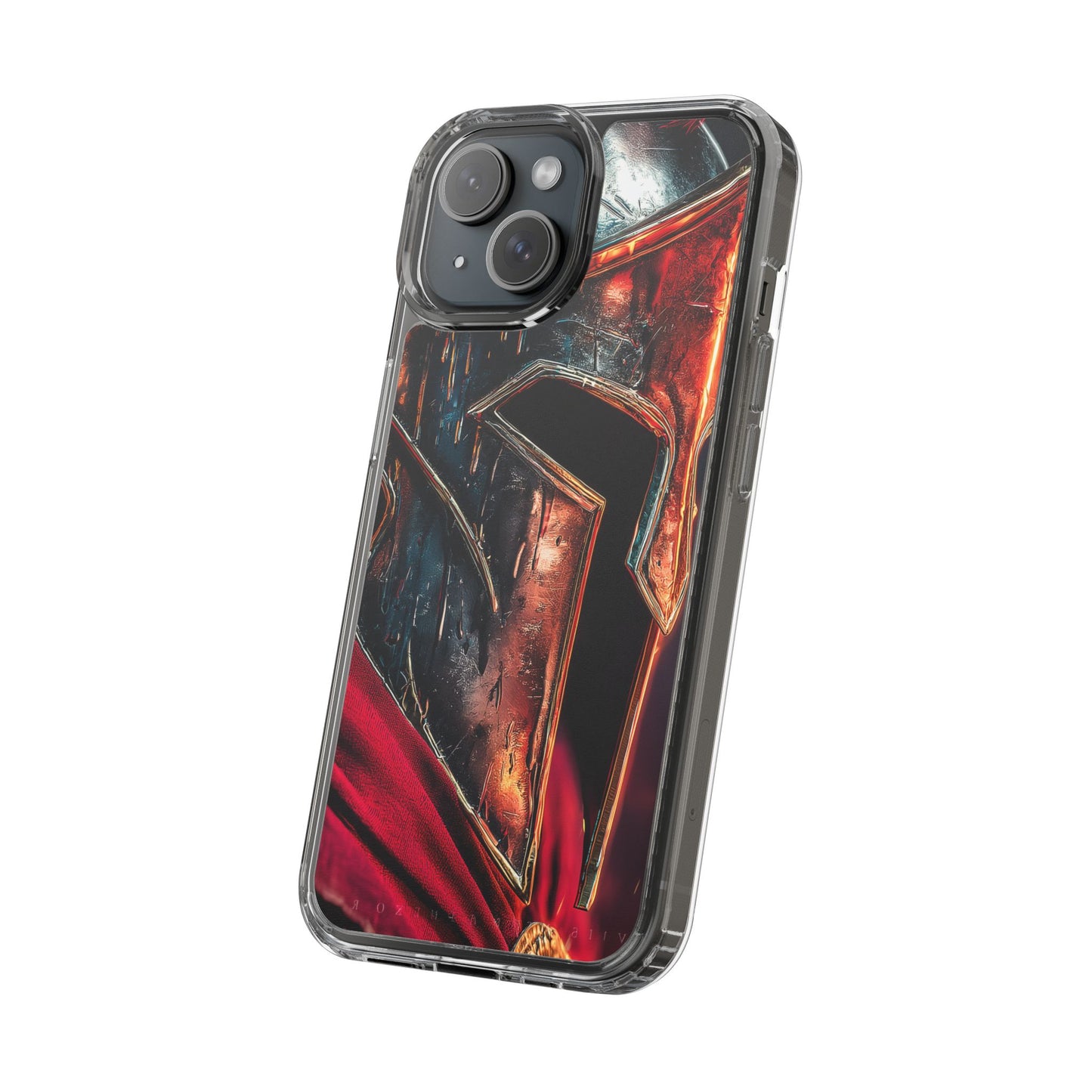 Battle Ready Clear Phone Case - Heroic Spartan Design