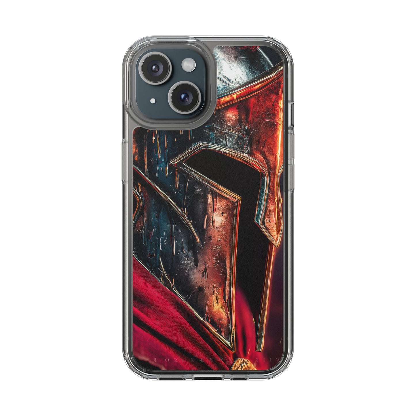 Battle Ready Clear Phone Case - Heroic Spartan Design