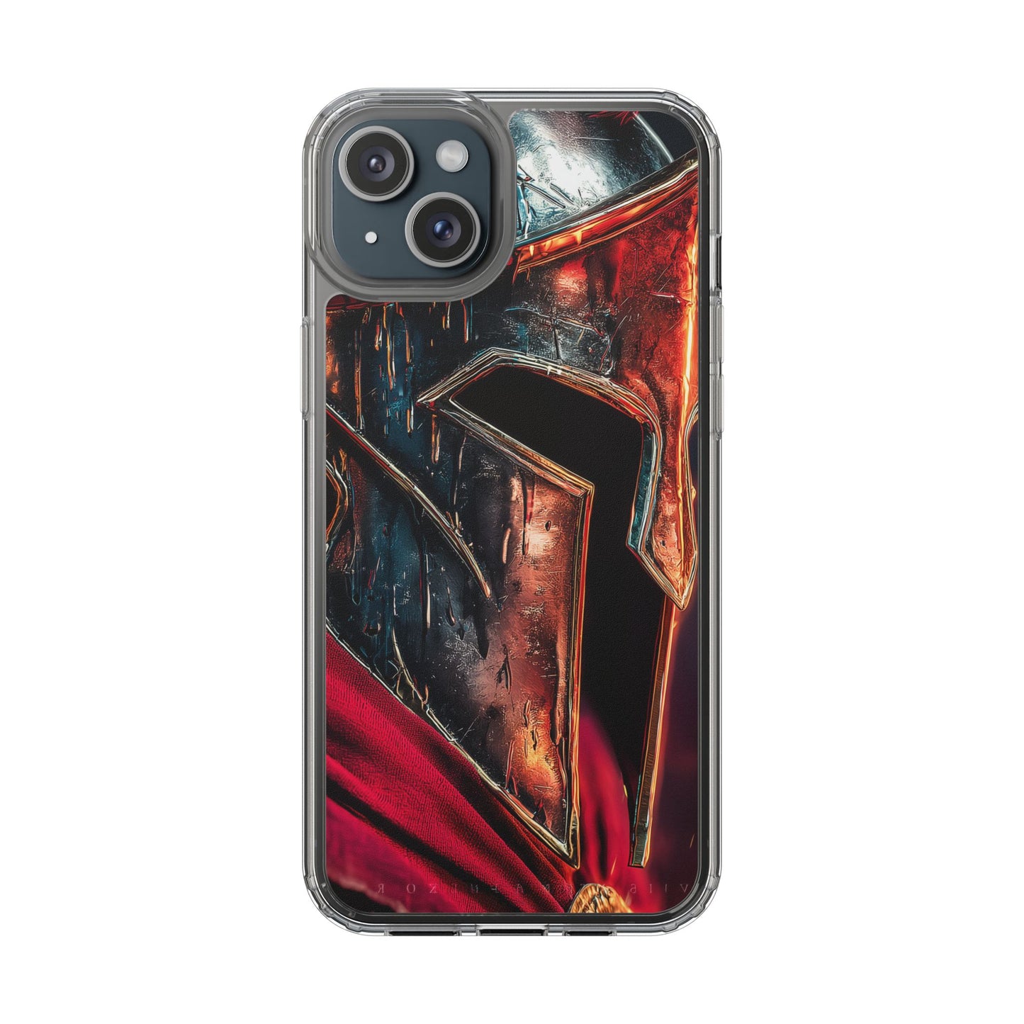 Battle Ready Clear Phone Case - Heroic Spartan Design
