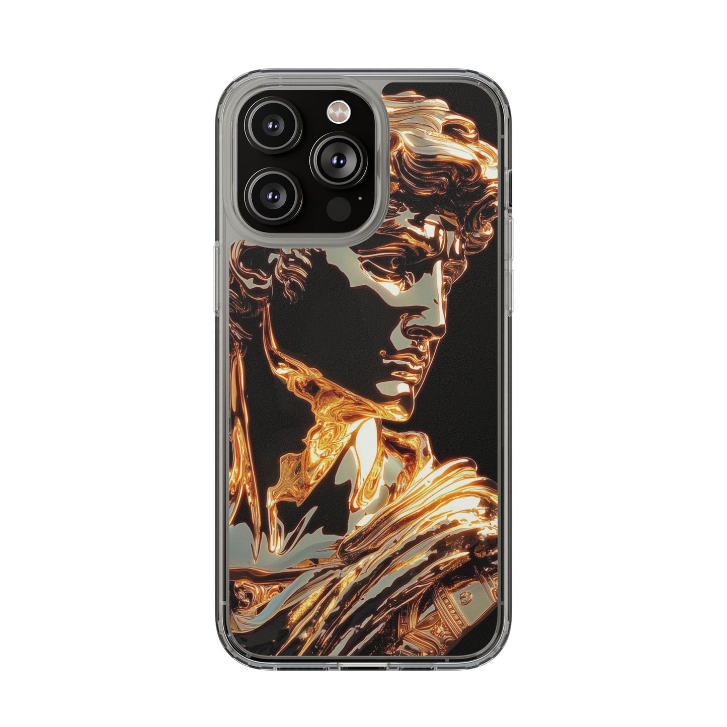 Gold David Sculpture Phone Case – Renaissance Inspired Luxury Art Design