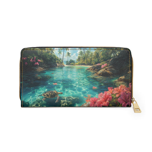 Tropical Turtle Cell Phone Clutch Wallet