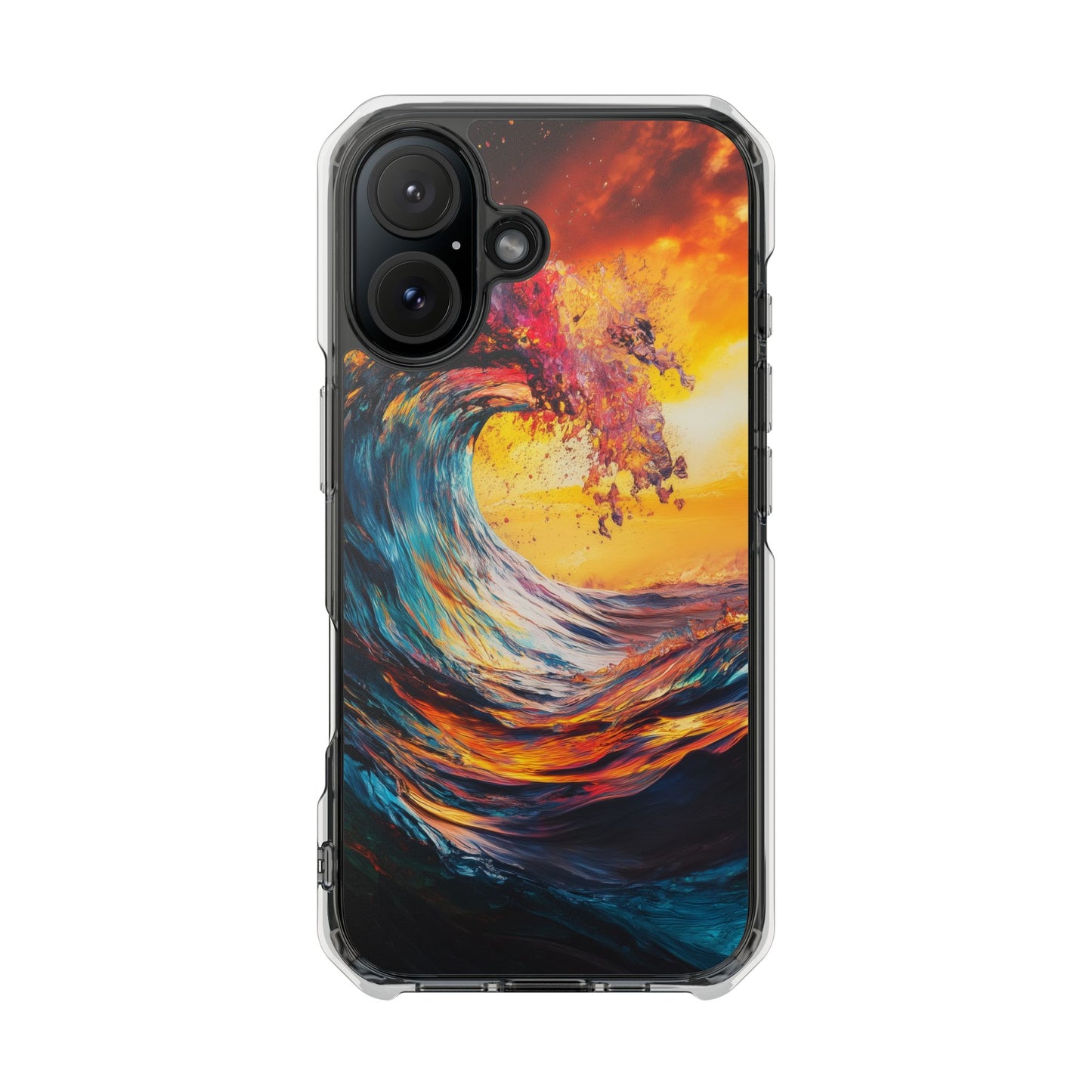 Radiant Sunset Swell Magnetic Clear iPhone Case
