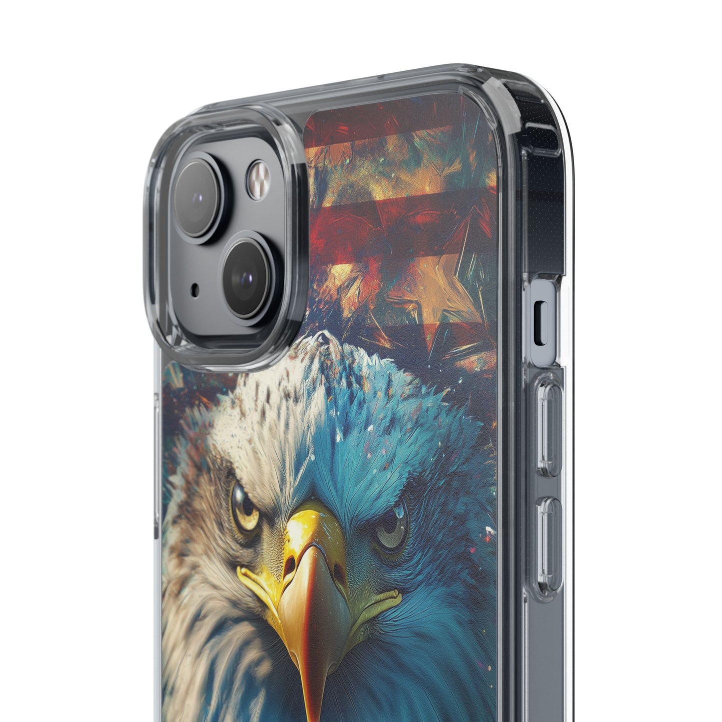 USA Eagle Design Clear Phone Case - Patriotic and Stylish