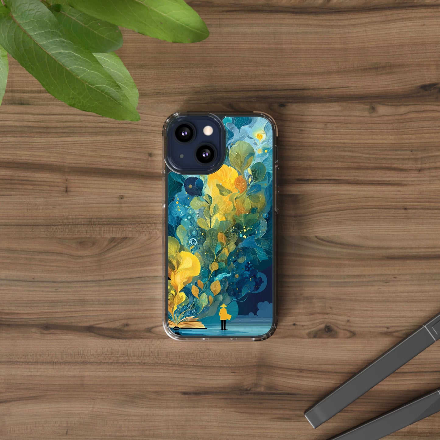Artistic Reader Clear Phone Case - Design for Creative Souls