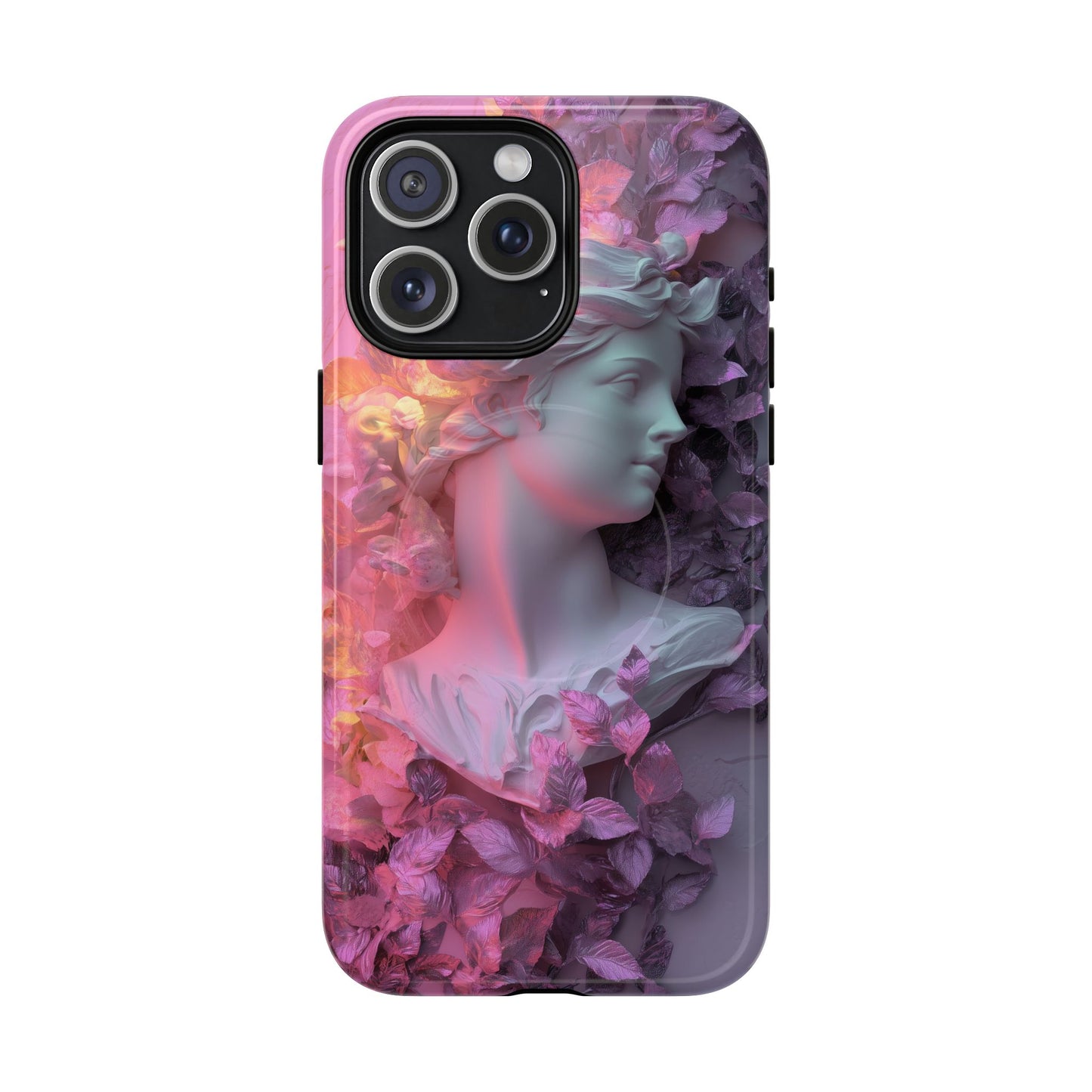 Artistic Tough Magnetic iPhone Case - Floral Goddess Design