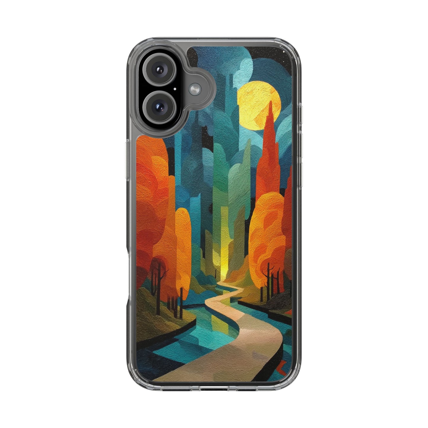 Vibrant Deep Art Landscape Phone Case - Clear Protective Cover for Nature Lovers