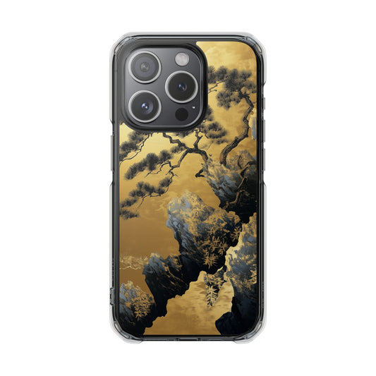 Golden Cascade Peaks Clear Impact iPhone Case