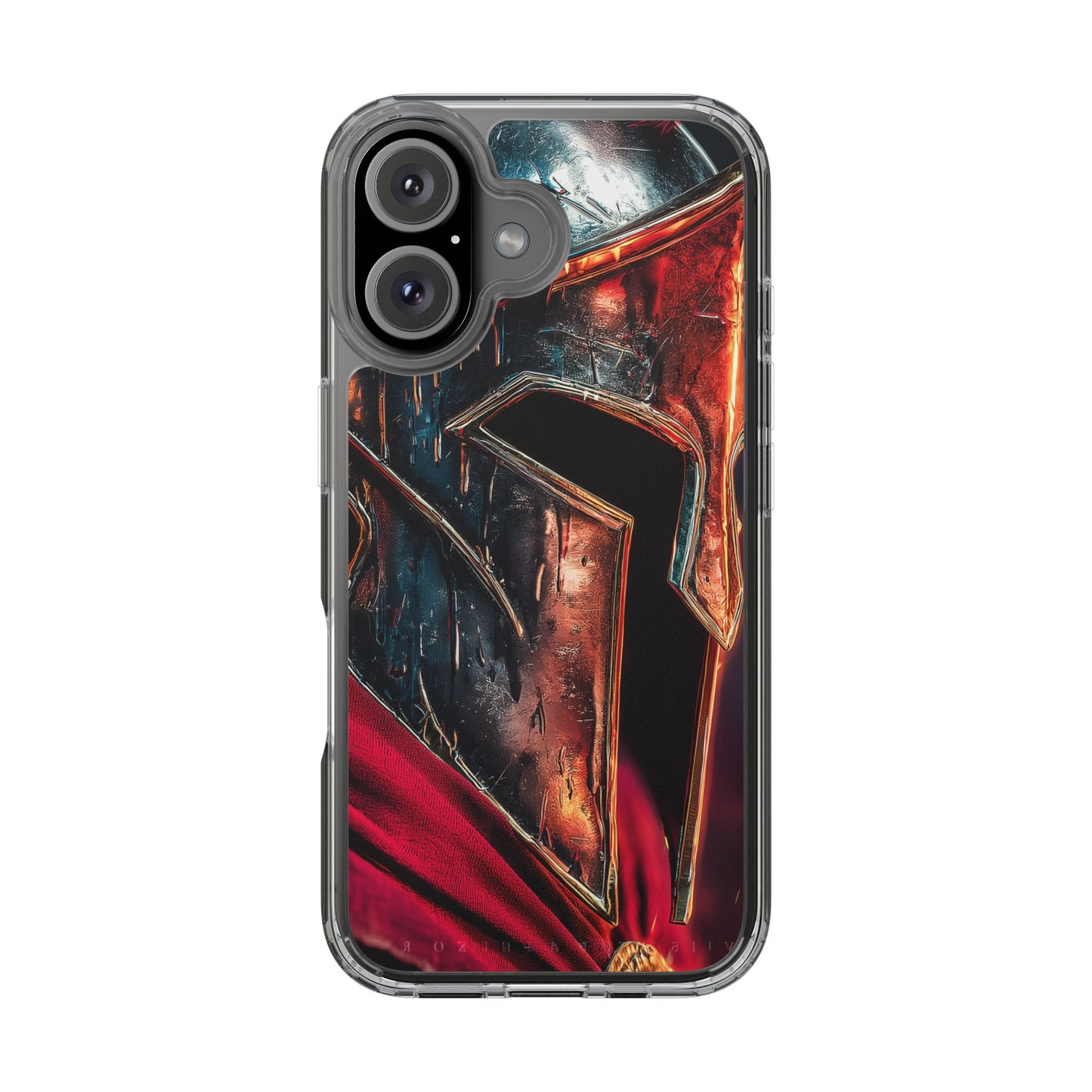 Battle Ready Clear Phone Case - Heroic Spartan Design