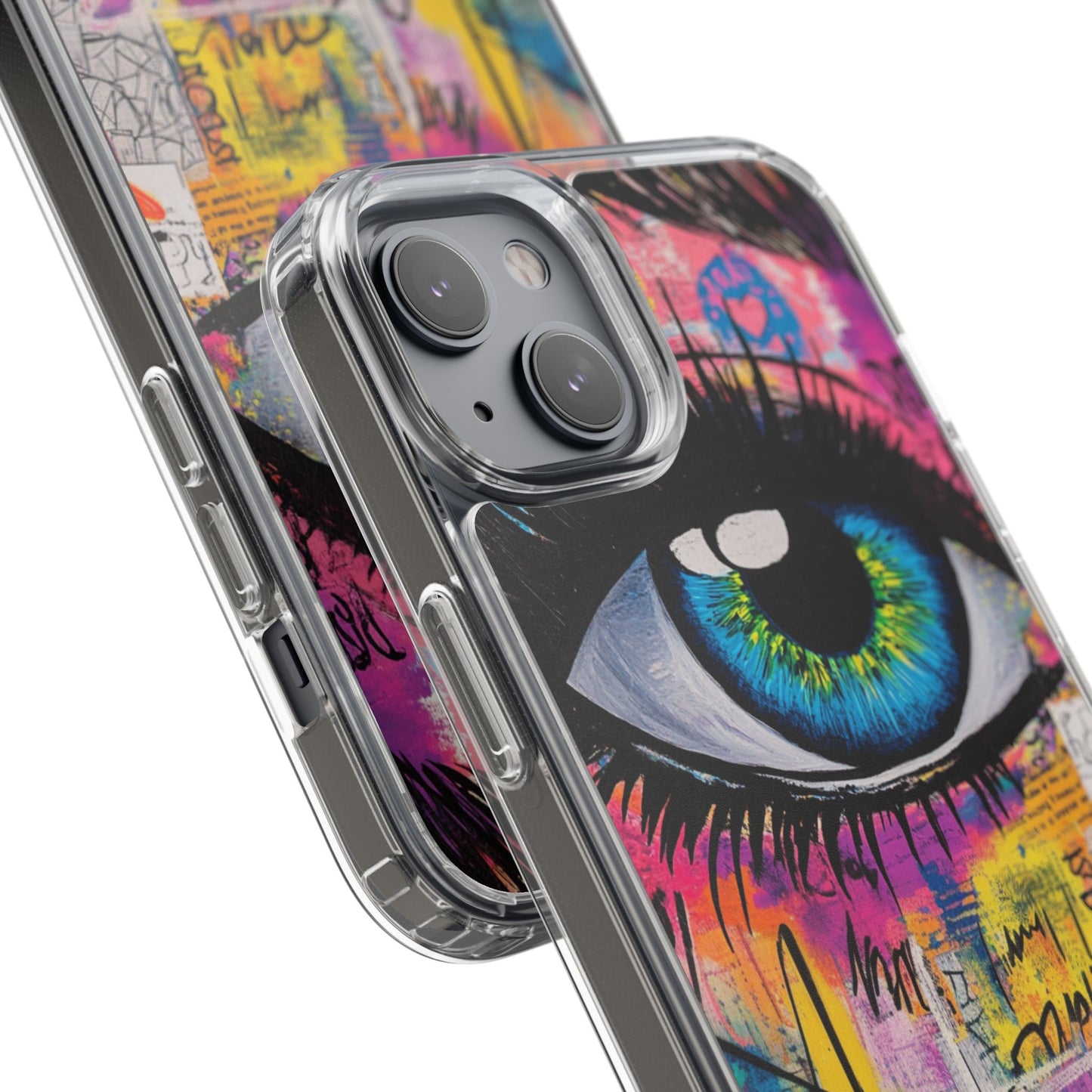Vibrant Eye Art Clear iPhone Case - Stylish Protection for Trendsetters