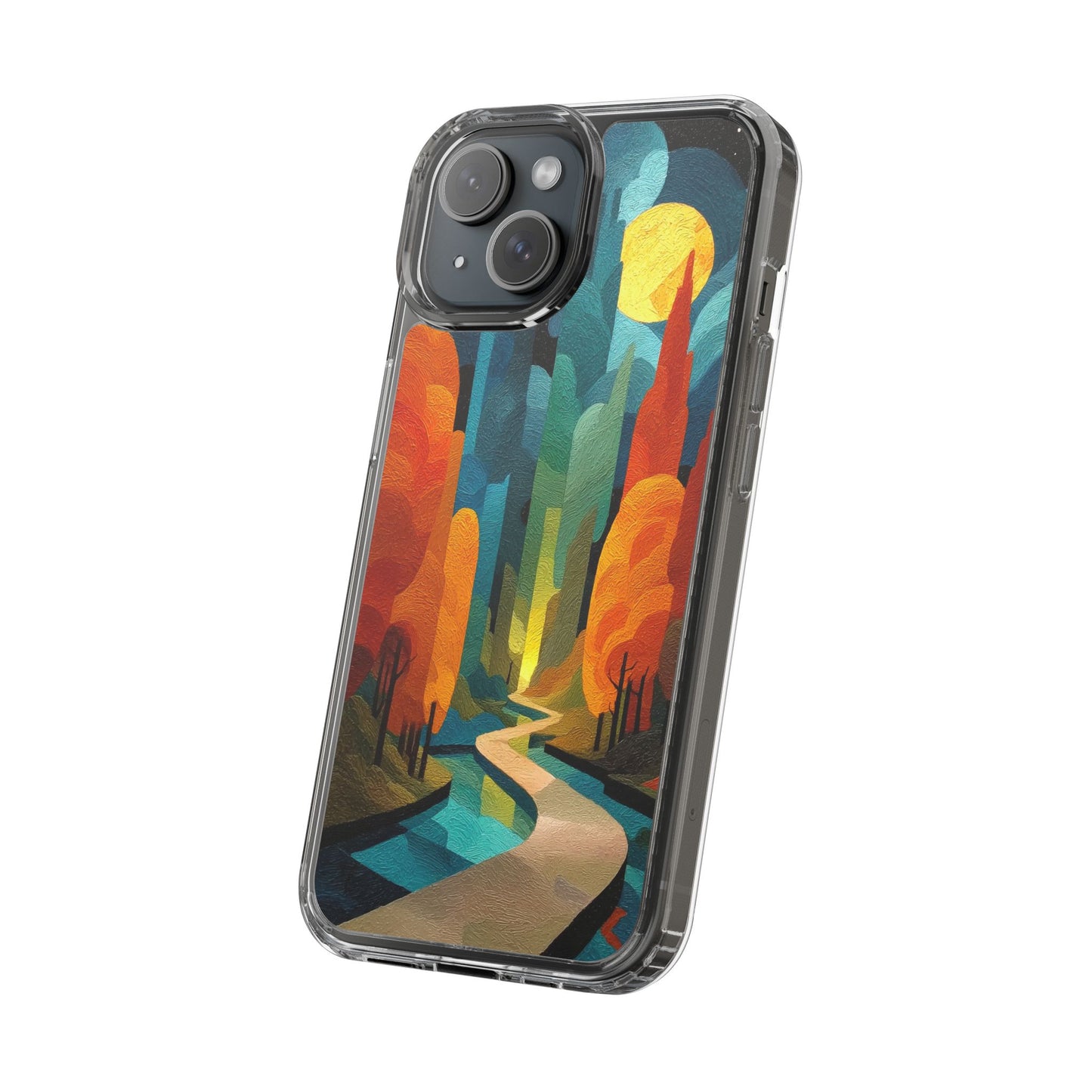 Vibrant Deep Art Landscape Phone Case - Clear Protective Cover for Nature Lovers