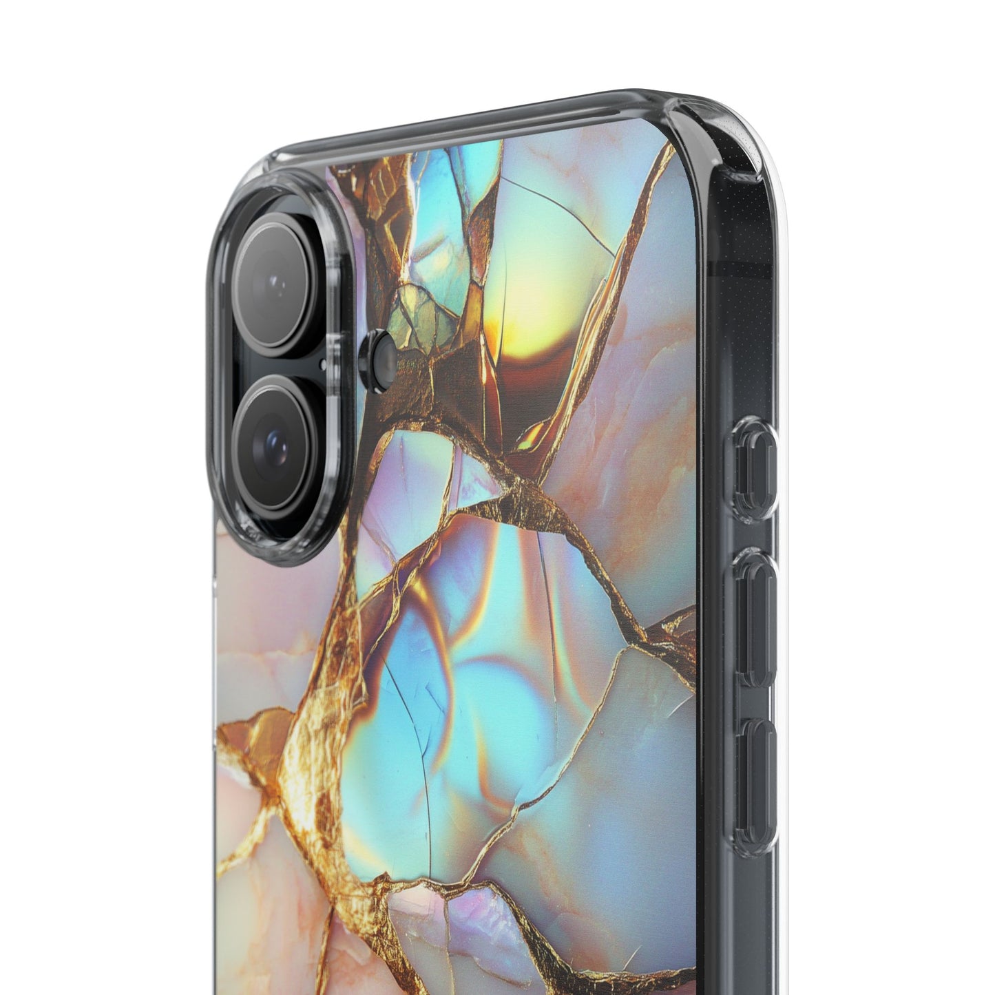 Elegant Iridescent Gold Marble iPhone Case