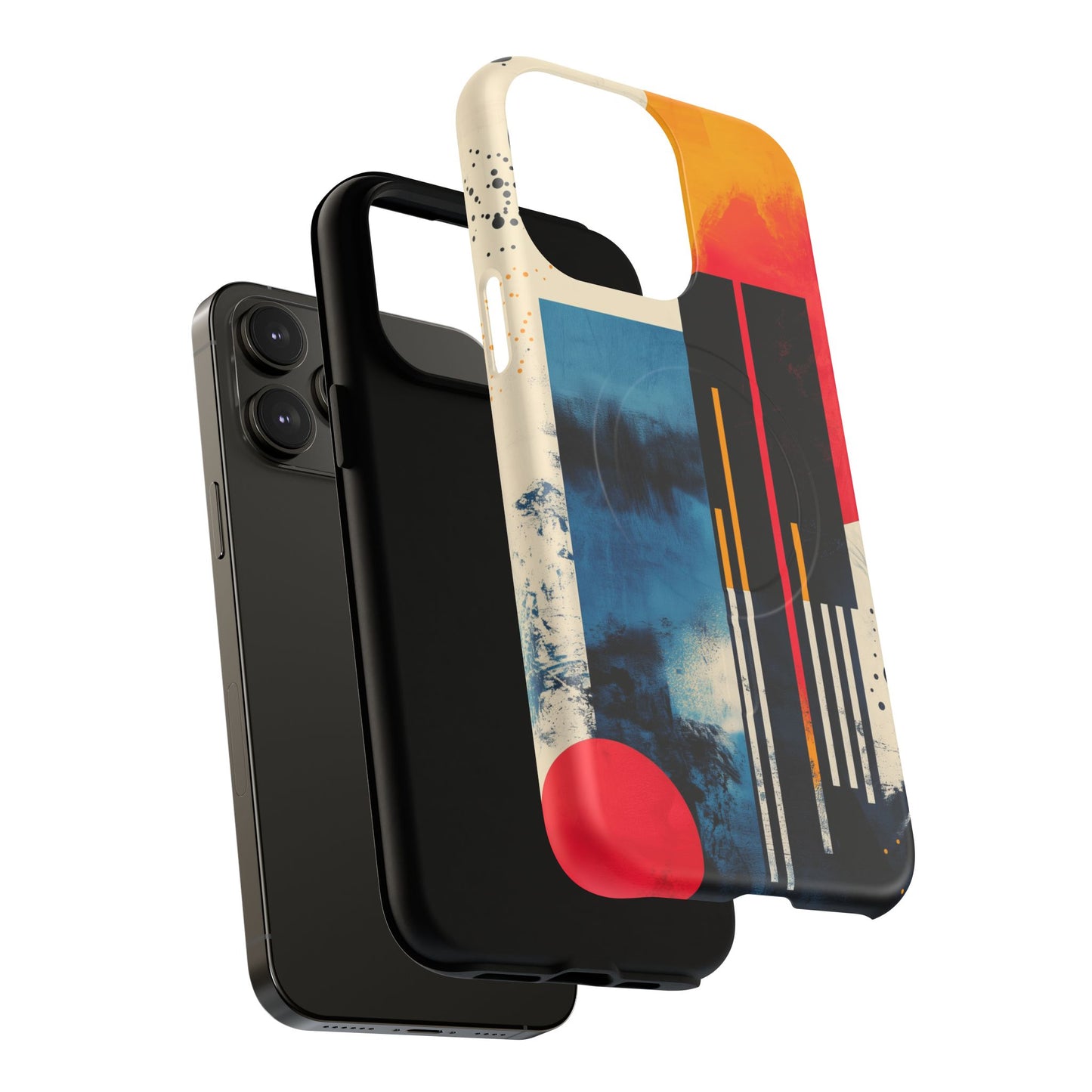 Abstract Tough Magnetic Phone Case - Colorful Geometric Design
