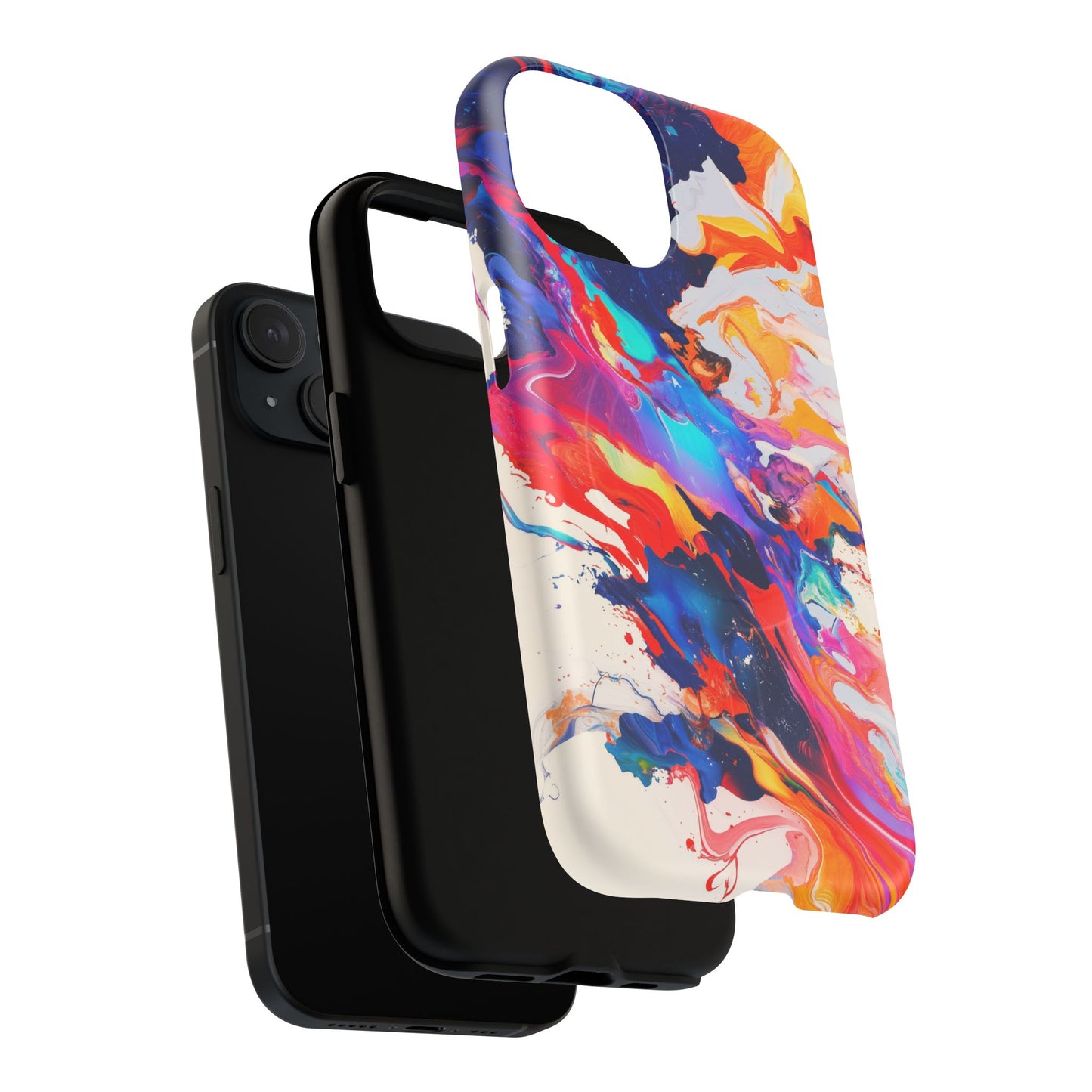 Vibrant Tough Magnetic Case - Color Splash Design for iPhone
