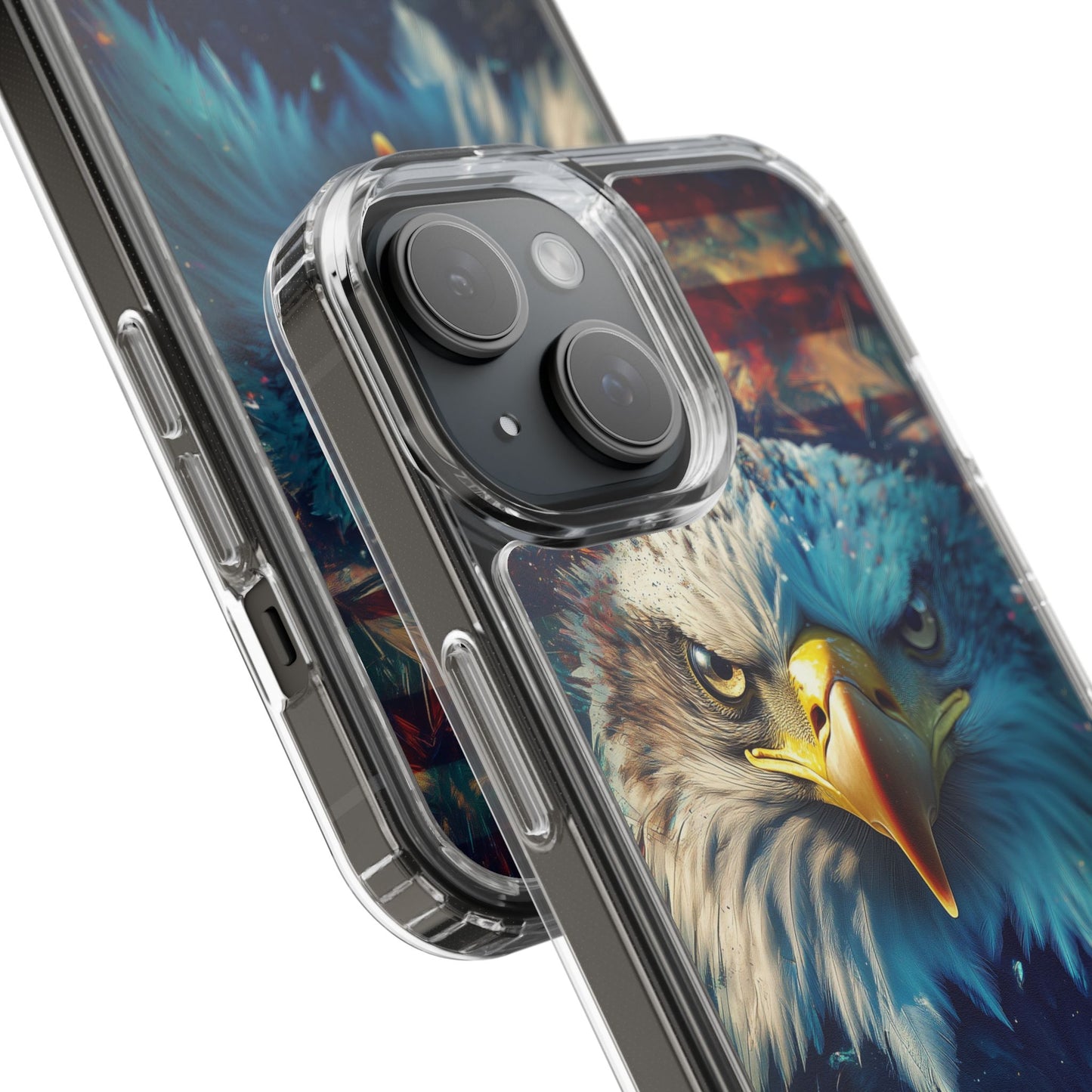 USA Eagle Design Clear Phone Case - Patriotic and Stylish