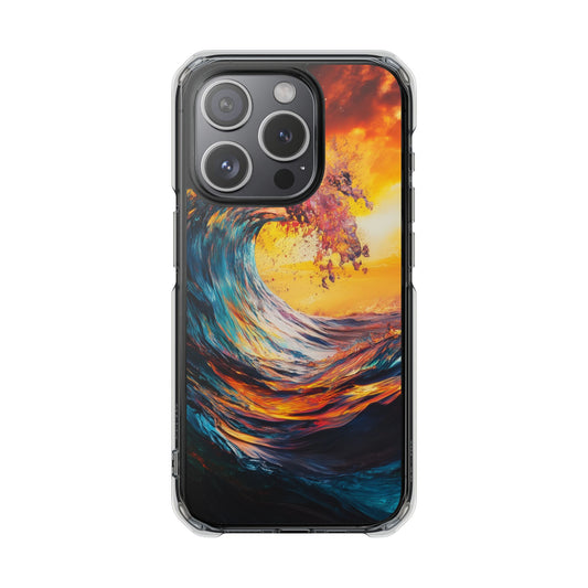 Radiant Sunset Swell Magnetic Clear iPhone Case