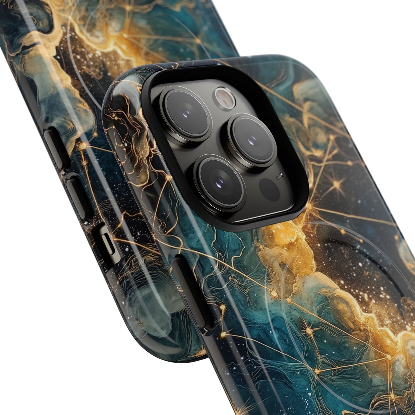 Cosmic Tough Magnetic iPhone Case - Nebula Design, Durable Protection