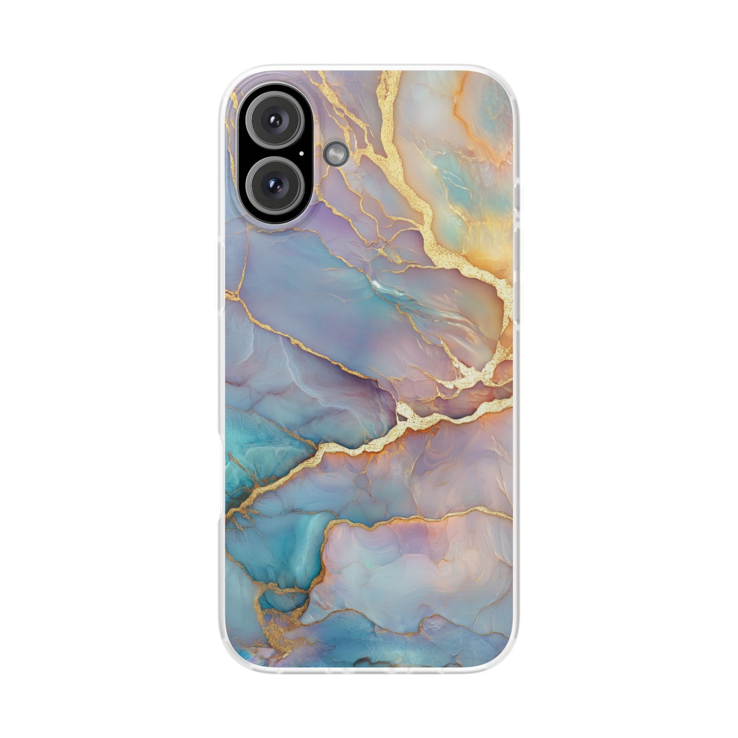 Golden Ocean Marble iPhone Flexi Case