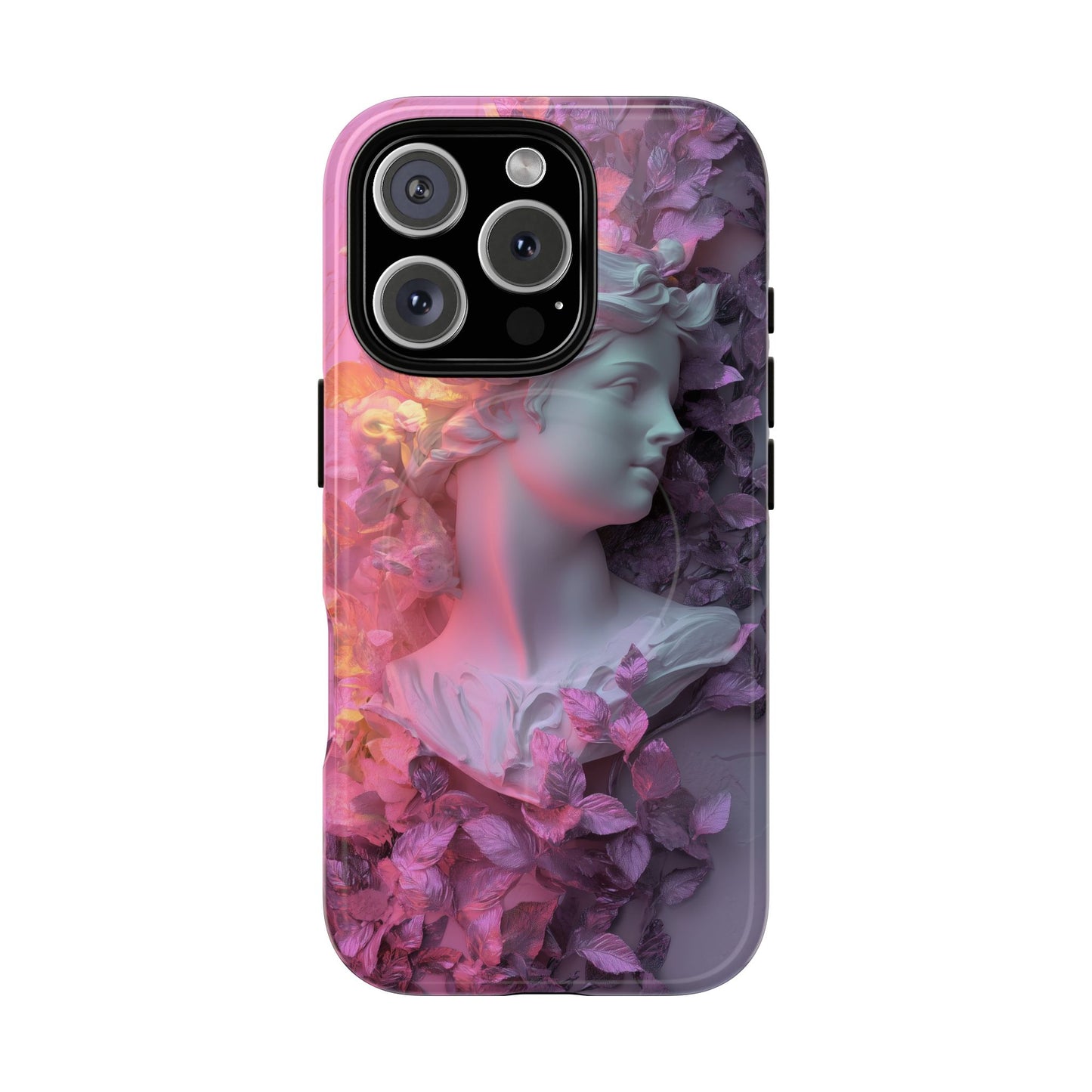 Artistic Tough Magnetic iPhone Case - Floral Goddess Design