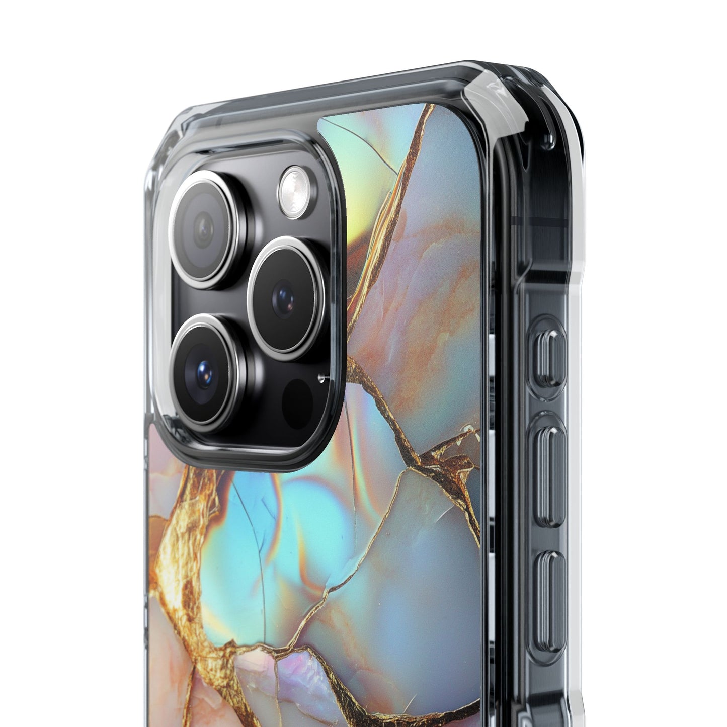 Elegant Iridescent Gold Marble iPhone Case